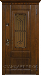 Стальная дверь Дверь со стеклом №17 с отделкой МДФ ПВХ