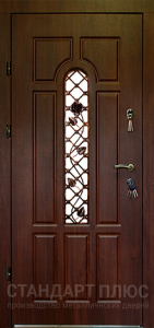 Стальная дверь Дверь с ковкой №10 с отделкой МДФ ПВХ