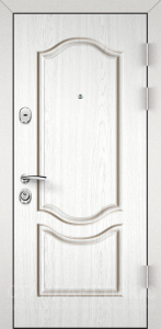 Стальная дверь Белая дверь №30 с отделкой МДФ ПВХ