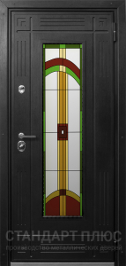 Стальная дверь Дверь со стеклом №8 с отделкой МДФ ПВХ