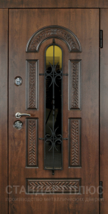Стальная дверь Дверь со стеклом №14 с отделкой МДФ ПВХ