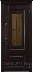 Стальная дверь Дверь со стеклом №24 с отделкой МДФ ПВХ