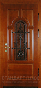 Стальная дверь Дверь со стеклом №28 с отделкой МДФ ПВХ