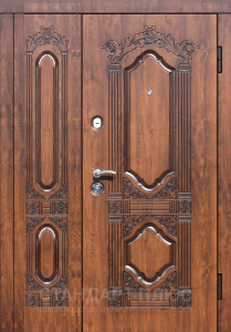Стальная дверь Двухстворчатая дверь №32 с отделкой МДФ ПВХ