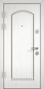 Стальная дверь Белая дверь №28 с отделкой МДФ ПВХ