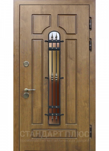Стальная дверь Дверь со стеклом №12 с отделкой МДФ ПВХ