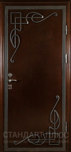 Стальная дверь Дверь с ковкой №2 с отделкой Порошковое напыление