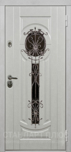 Стальная дверь Дверь со стеклом №26 с отделкой МДФ ПВХ
