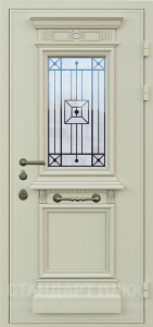 Стальная дверь Дверь со стеклом №22 с отделкой МДФ ПВХ
