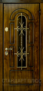 Стальная дверь Дверь с ковкой №11 с отделкой МДФ ПВХ
