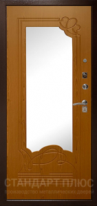 Стальная дверь С зеркалом №74 с отделкой МДФ ПВХ