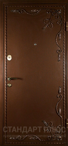 Стальная дверь Дверь с ковкой №3 с отделкой Порошковое напыление