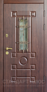 Стальная дверь Дверь со стеклом №15 с отделкой МДФ ПВХ