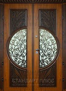 Стальная дверь Парадная дверь №104 с отделкой Массив дуба