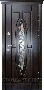 Стальная дверь Дверь со стеклом №10 с отделкой МДФ ПВХ