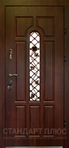 Стальная дверь Дверь с ковкой №10 с отделкой МДФ ПВХ