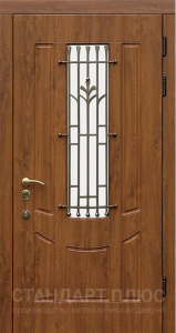 Стальная дверь Дверь со стеклом №20 с отделкой МДФ ПВХ