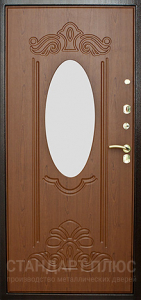 Стальная дверь С зеркалом №1 с отделкой МДФ ПВХ